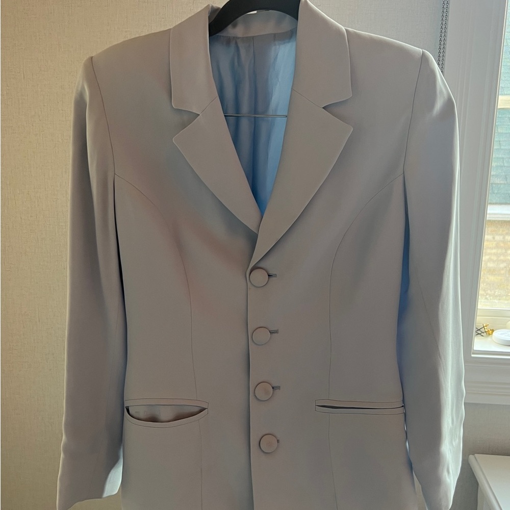 Power blue fitted blazer